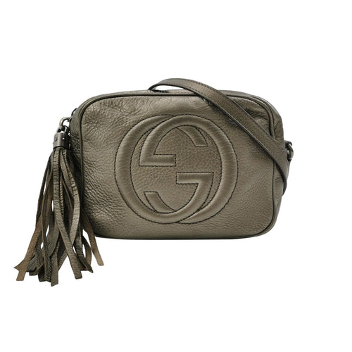 Gucci Soho Mini Leather Solid Pattern GG Crossbody Bag 250518781197730