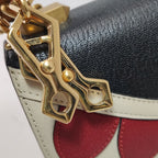 Gucci Leather Fox Head GG Monogram Bamboo Handle Crossbody Bag 250516781195414