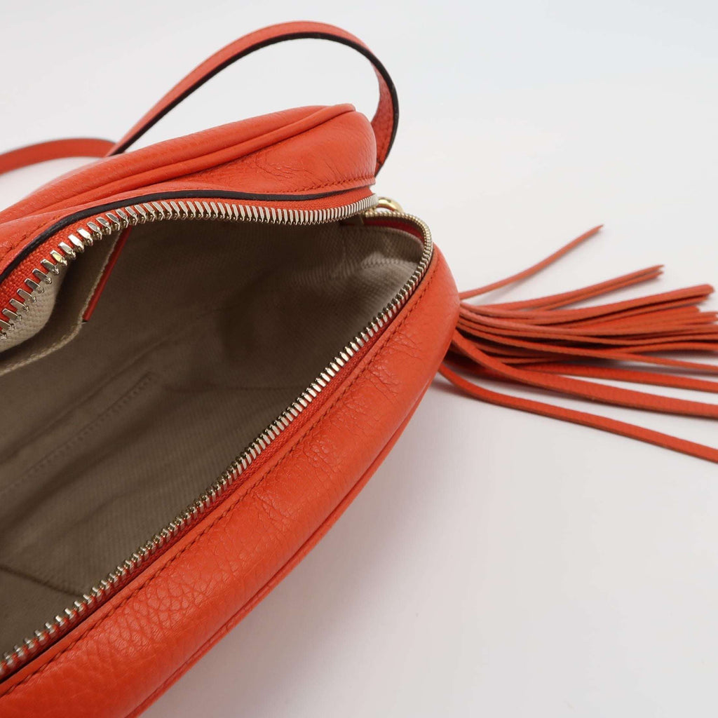 Gucci Soho Mini Leather Solid Pattern GG Camera Crossbody Bag 250515781194154