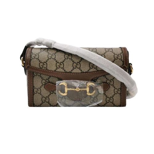 Gucci 1955 Mini GG Canvas Horsebit Shoulder Bag 250515781194097