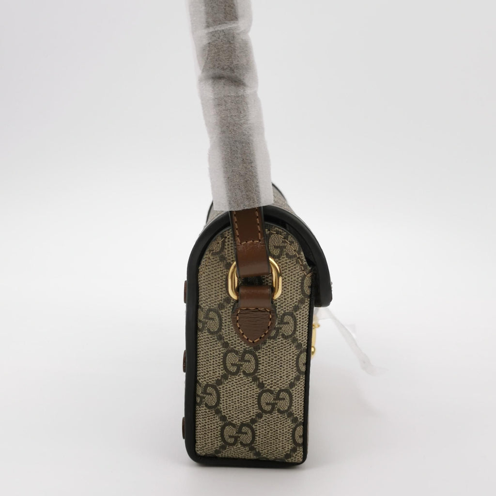 Gucci 1955 Mini GG Canvas Horsebit Shoulder Bag 250515781194097