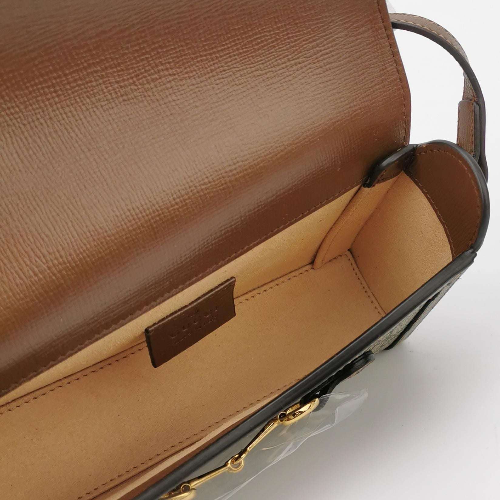 Gucci 1955 Mini GG Canvas Horsebit Shoulder Bag 250515781194097