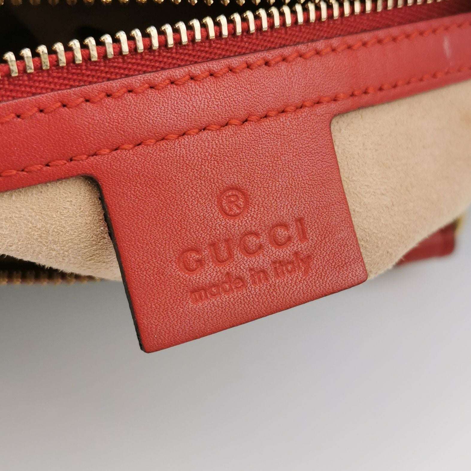 Gucci GG Blooms Leather Double G Monogram Geranium Pattern Crossbody Bag 250512781188687