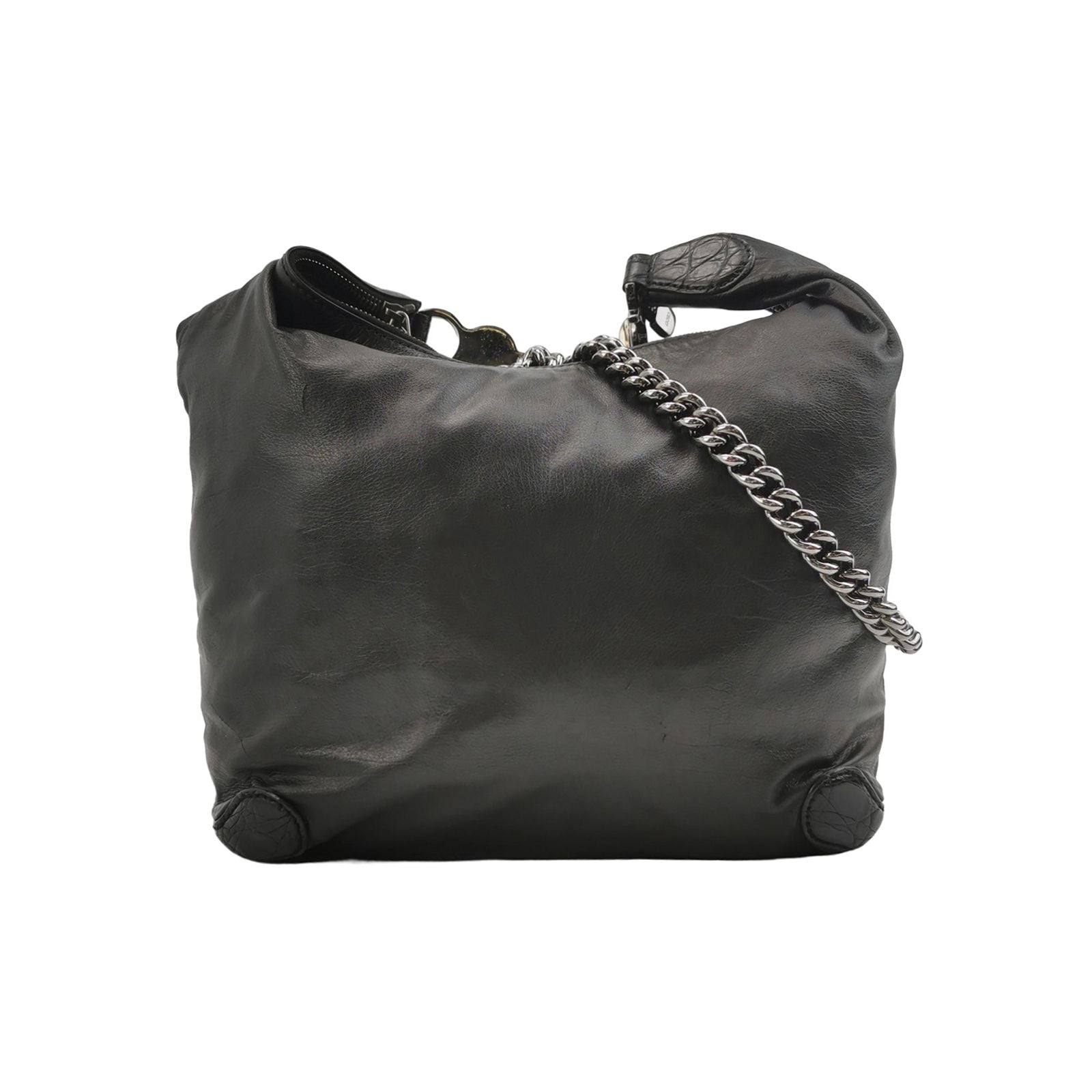 Gucci Leather Solid Zipper Crossbody Bag 250511781188331