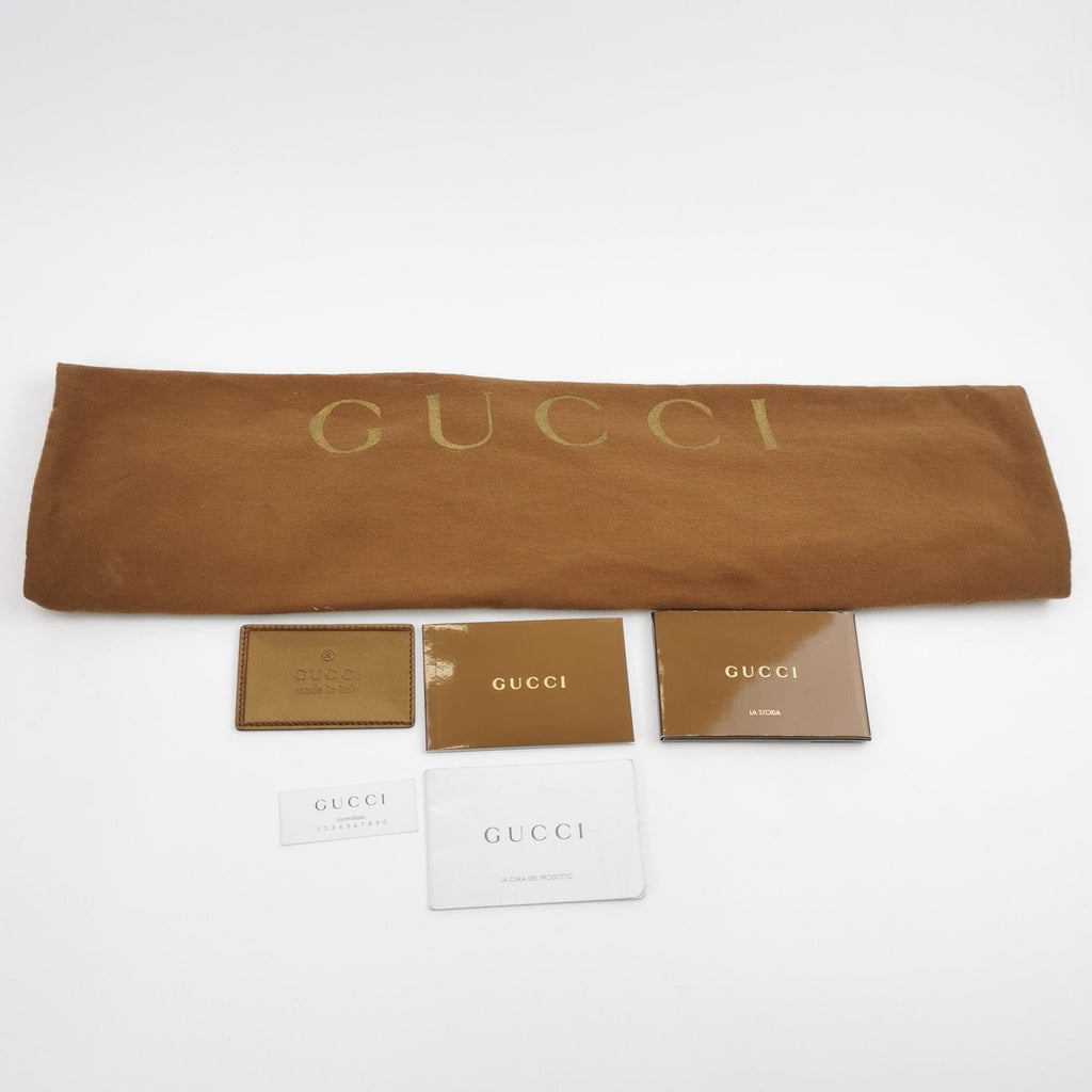 Gucci Leather Solid Zipper Crossbody Bag 250511781188331