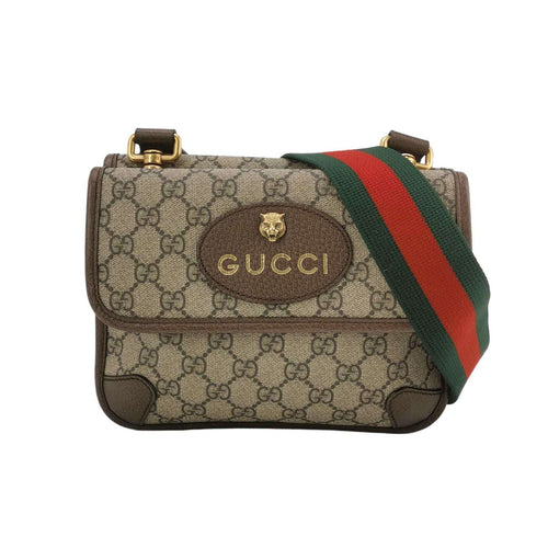 Gucci Neo Vintage Small GG Monogram Tiger Head Logo Crossbody Bag 250513781190388