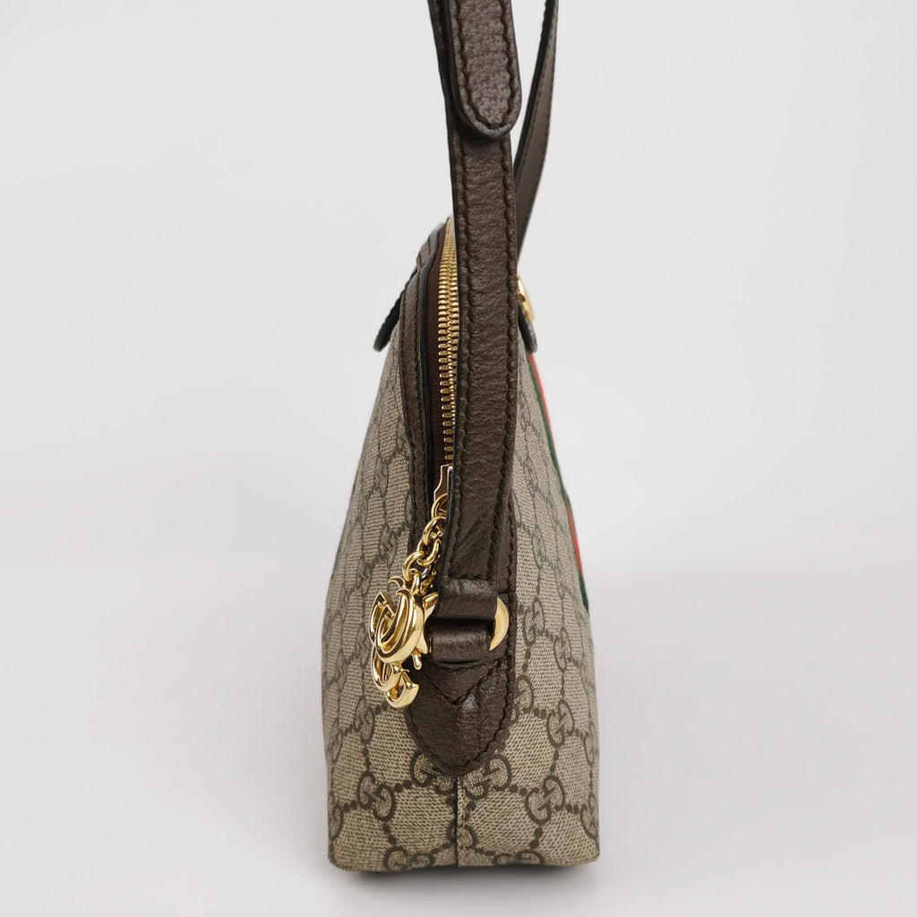 Gucci Ophidia Leather Canvas GG Crossbody Bag 250511781187356