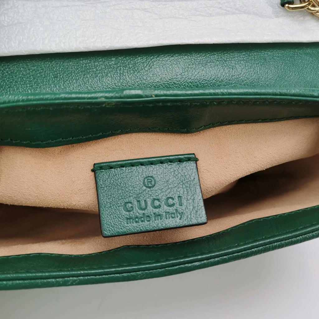 Gucci GG Marmont Mini Leather Crossbody Bag with Contrast Trim 250514781191778