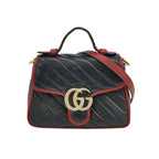Gucci GG Marmont Mini Leather Crossbody Bag with Contrast Trim and Double G Logo 250511781188321