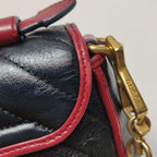Gucci GG Marmont Mini Leather Crossbody Bag with Contrast Trim and Double G Logo 250511781188321