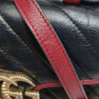 Gucci GG Marmont Mini Leather Crossbody Bag with Contrast Trim and Double G Logo 250511781188321