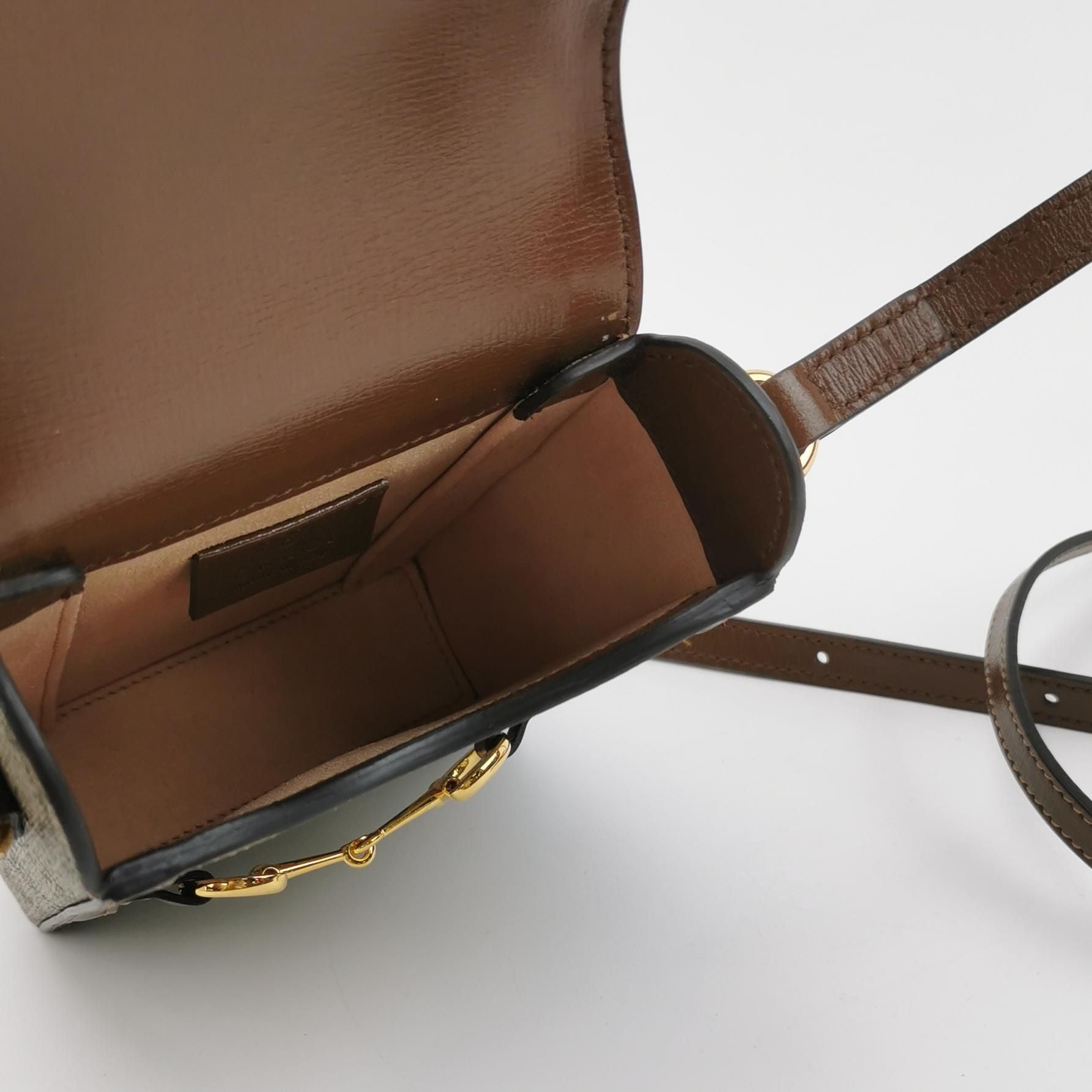 Gucci 1955 Mini GG Supreme Horsebit Phone Crossbody Bag 250510781186872