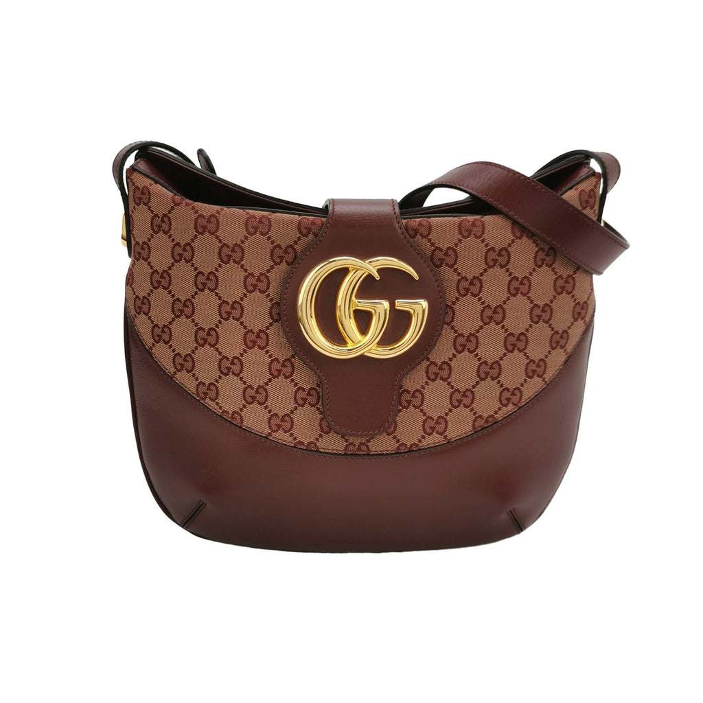 Gucci Arli Leather and Canvas GG Crossbody Bag 250507781182453