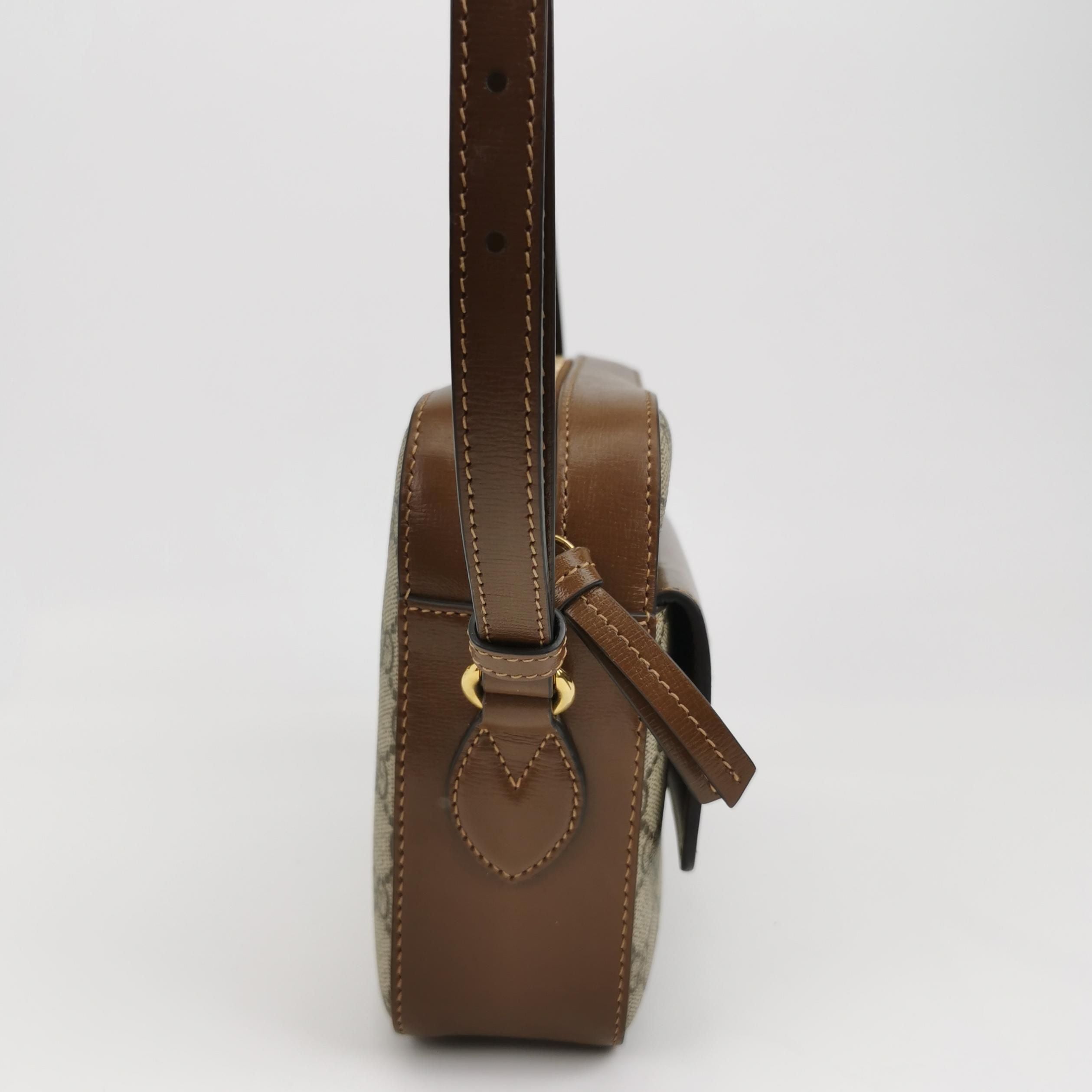 Gucci 1955 Small GG Canvas and Leather Camera Bag 250430781172883