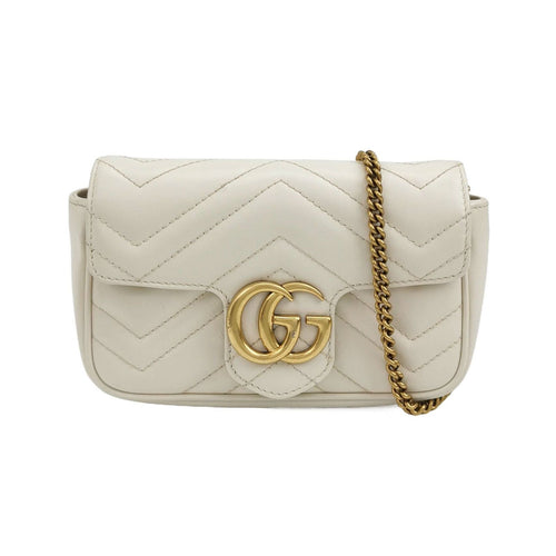 Gucci GG Marmont Mini Leather V-stitch Quilted Double G Logo Flap Bag Crossbody Bag 057850200428