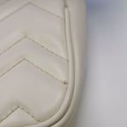 Gucci GG Marmont Mini Leather V-stitch Quilted Double G Logo Flap Bag Crossbody Bag 057850200428