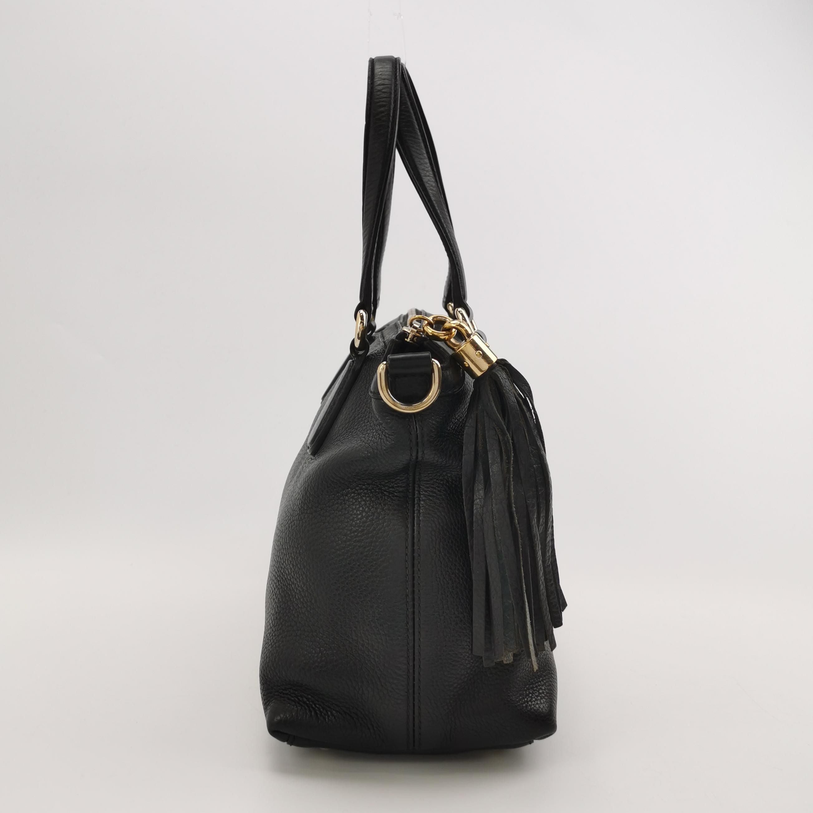 Gucci Soho Leather Tassel GG Crossbody Bag 250426781167089