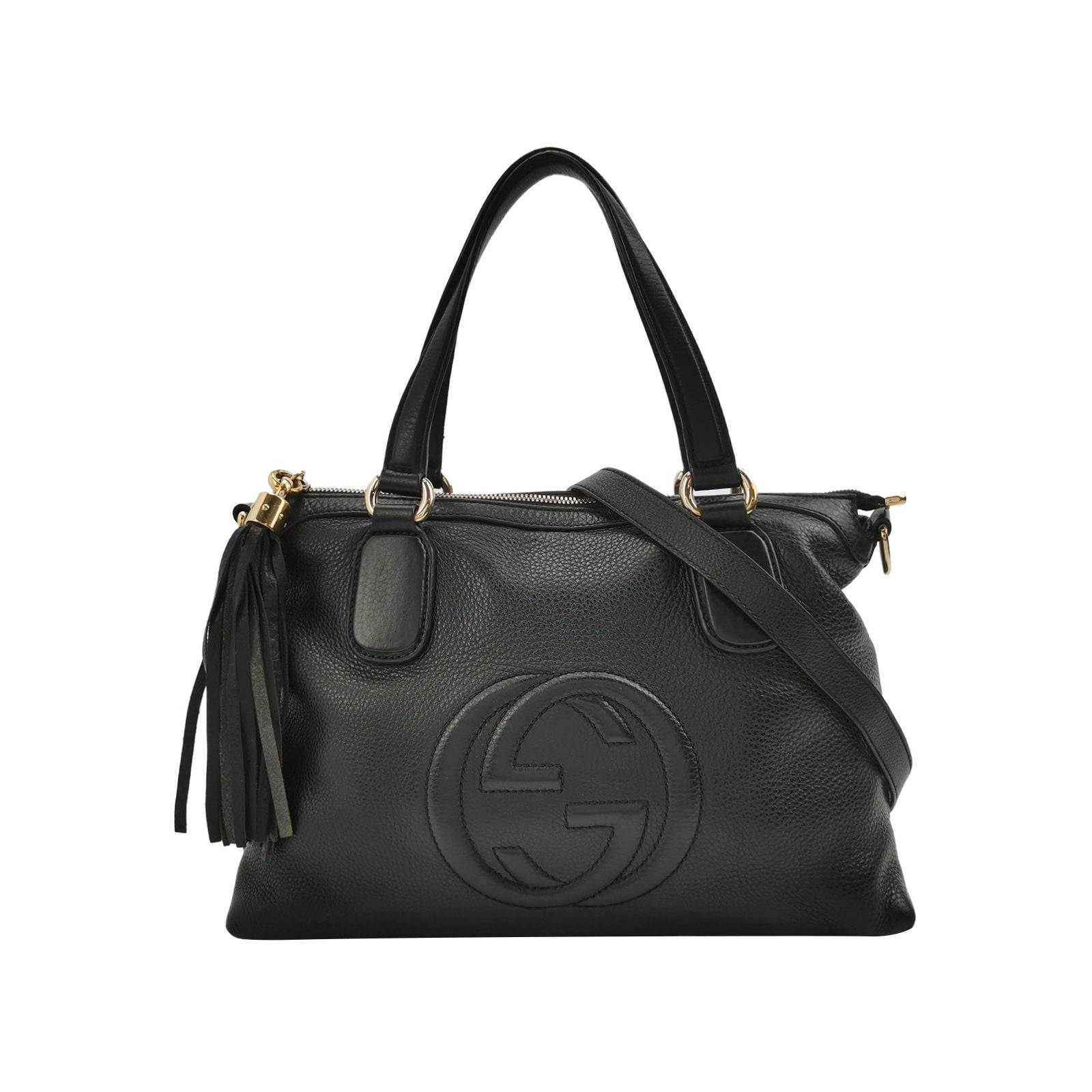 Gucci Soho Leather Tassel GG Crossbody Bag 250426781167089
