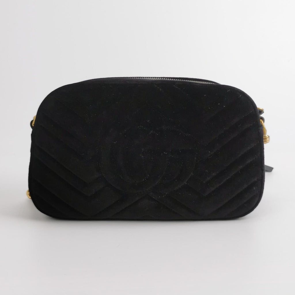 Gucci GG Marmont Small Leather and Suede Star Pattern GG Logo Crossbody Bag 250421781159465