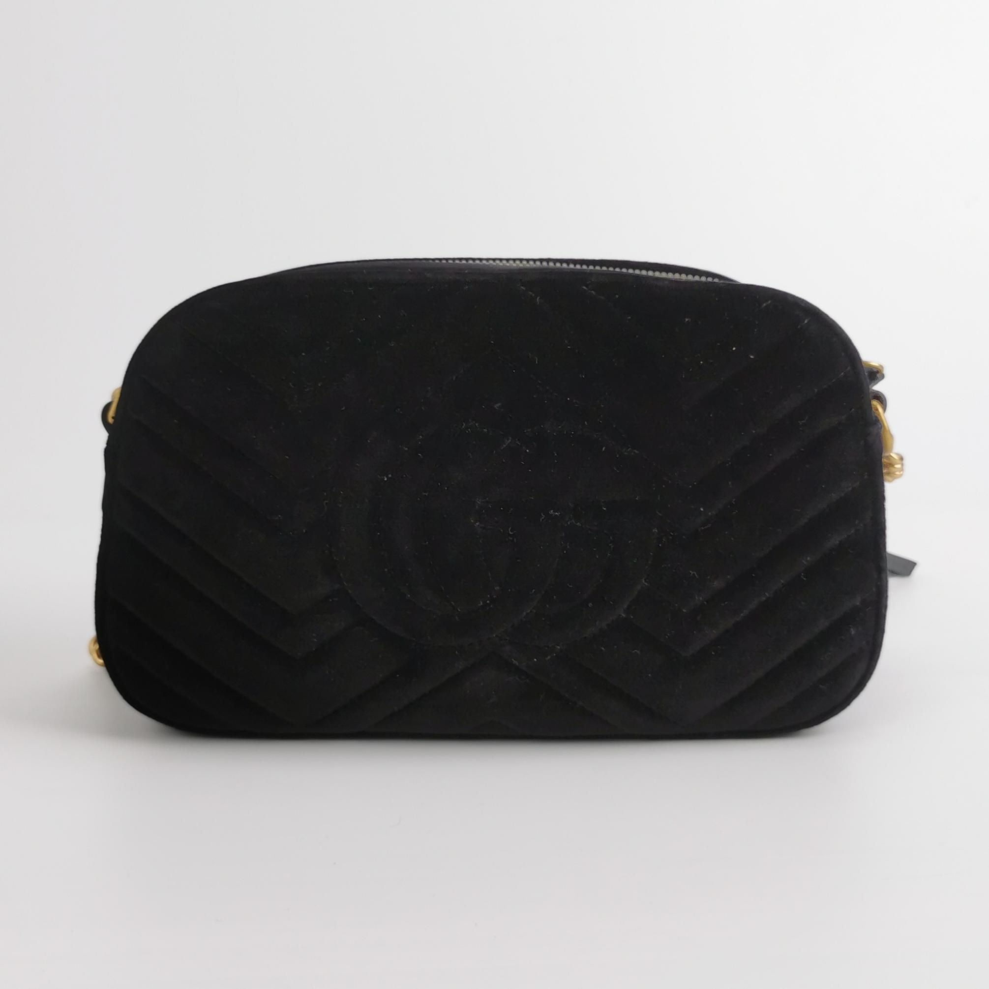 Gucci GG Marmont Small Leather and Suede Star Pattern GG Logo Crossbody Bag 250421781159465