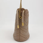 Gucci GG Marmont Mini Leather Solid V-stitch Quilted Double G Bucket Bag Shoulder Bag Crossbody Bag 250420781157874