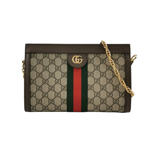 Gucci Ophidia Small Leather Canvas GG Crossbody Bag 250426781166068