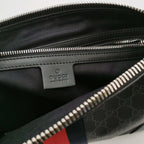 Gucci Leather and Canvas GG Print Crossbody Bag 250421781158994