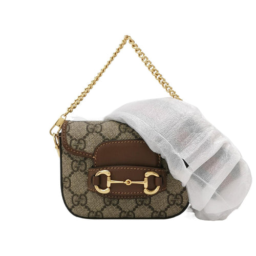 Gucci 1955 Mini GG Supreme Horsebit Shoulder Bag Crossbody Bag 250420781156713