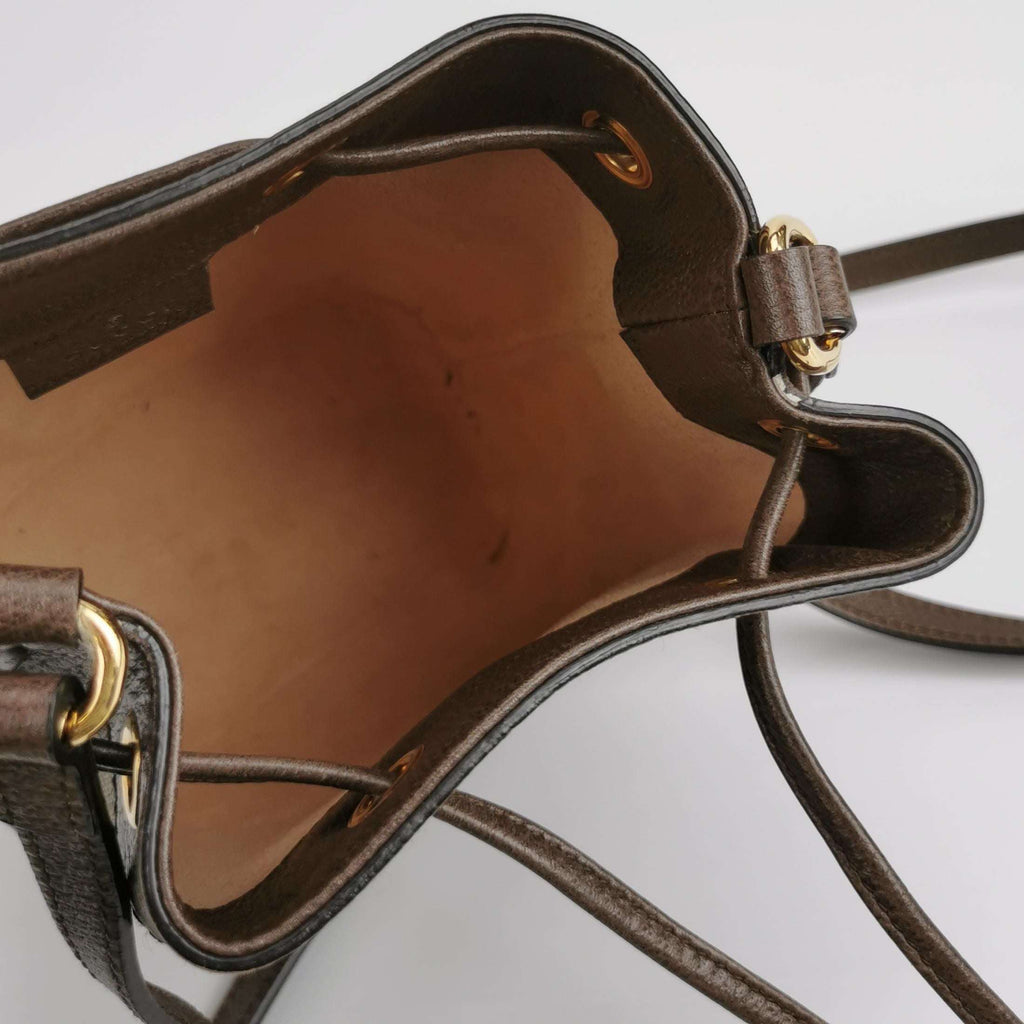 Gucci Ophidia Mini Leather Canvas GG Bucket Crossbody Bag 250420781157579
