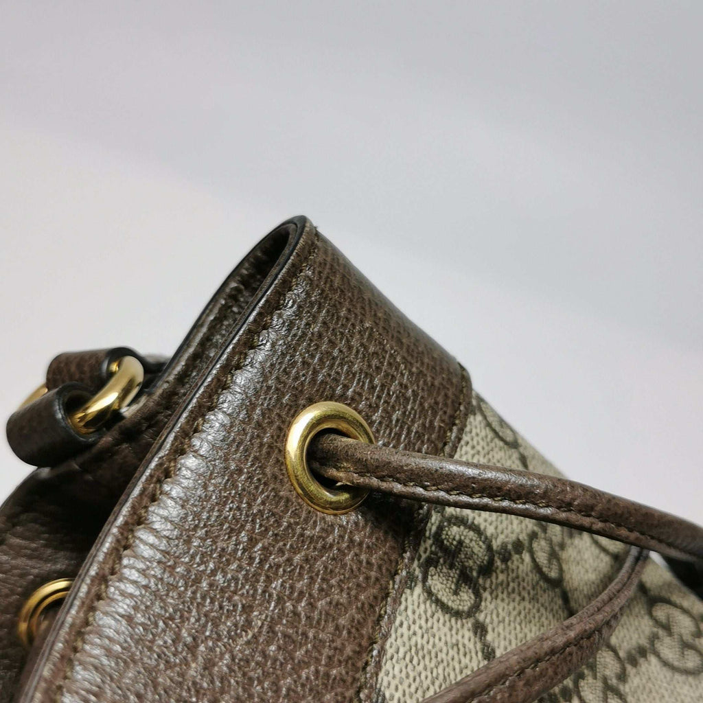 Gucci Ophidia Mini Leather Canvas GG Bucket Crossbody Bag 250420781157579