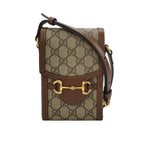 Gucci 1955 Mini GG Canvas Horsebit Phone Crossbody Bag 047852000611