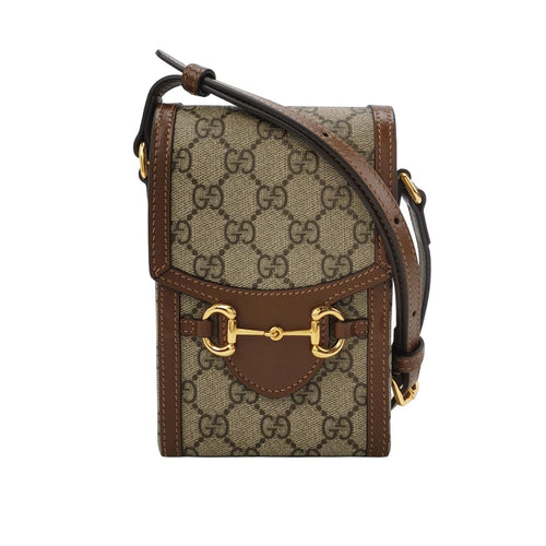 Gucci 1955 Mini GG Canvas Horsebit Phone Crossbody Bag 047852000611