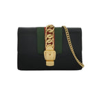 Gucci Sylvie Mini Leather and Canvas Crossbody Bag 250419781156284