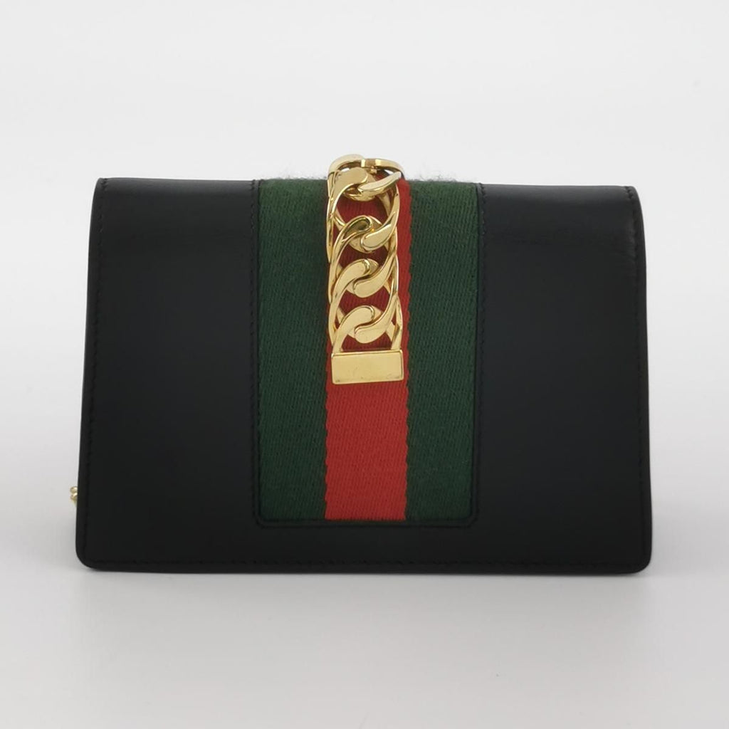 Gucci Sylvie Mini Leather and Canvas Crossbody Bag 250419781156284