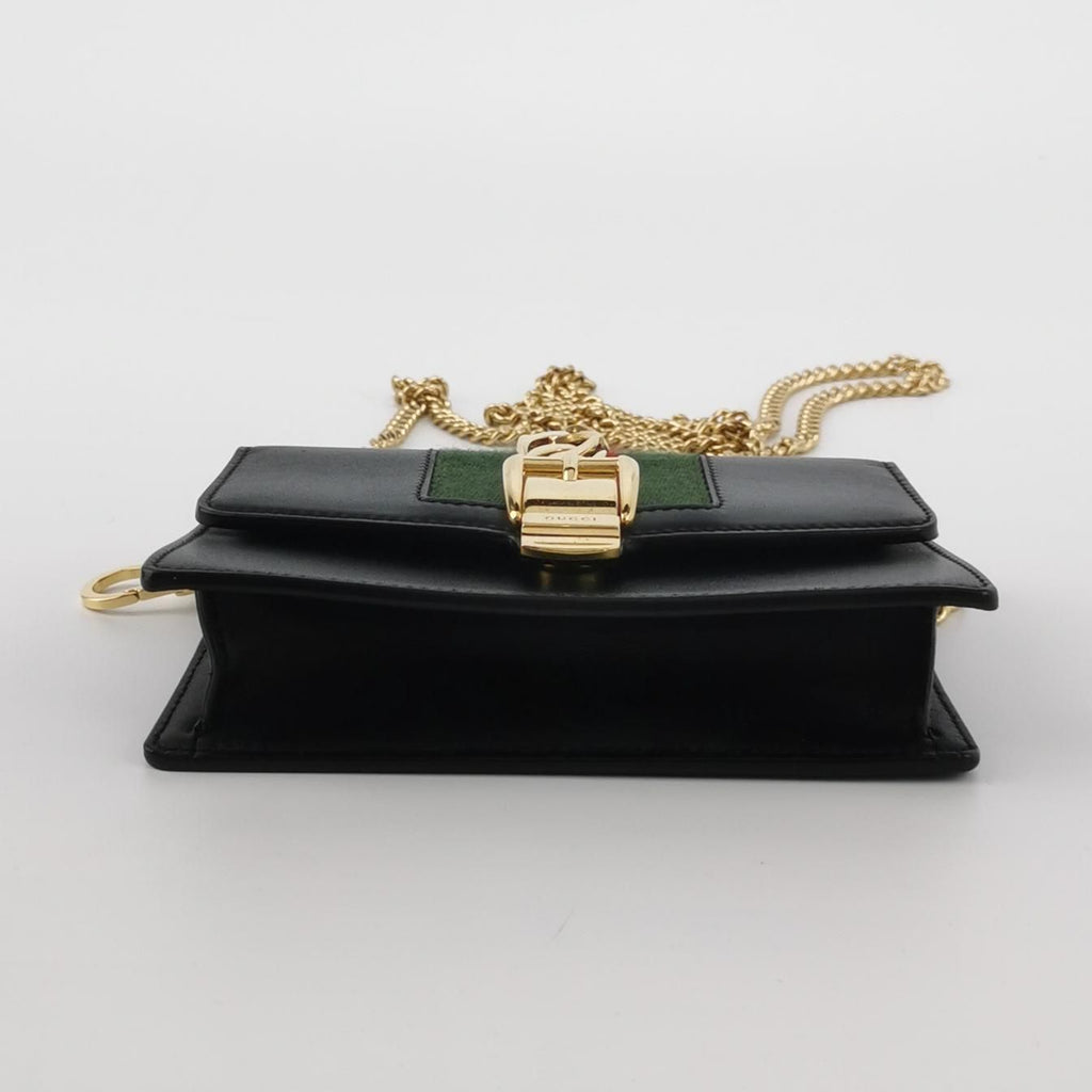 Gucci Sylvie Mini Leather and Canvas Crossbody Bag 250419781156284