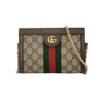 Gucci Ophidia Mini Leather Canvas GG Crossbody Bag 250418781154034