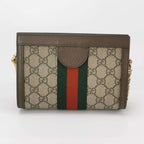 Gucci Ophidia Mini Leather Canvas GG Crossbody Bag 250418781154034