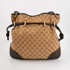 Gucci 1955 GG Canvas and Leather Horsebit Shoulder Bag 250416781150910