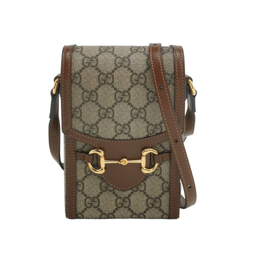 Gucci 1955 Mini GG Canvas Horsebit Phone Crossbody Bag 250401781130179