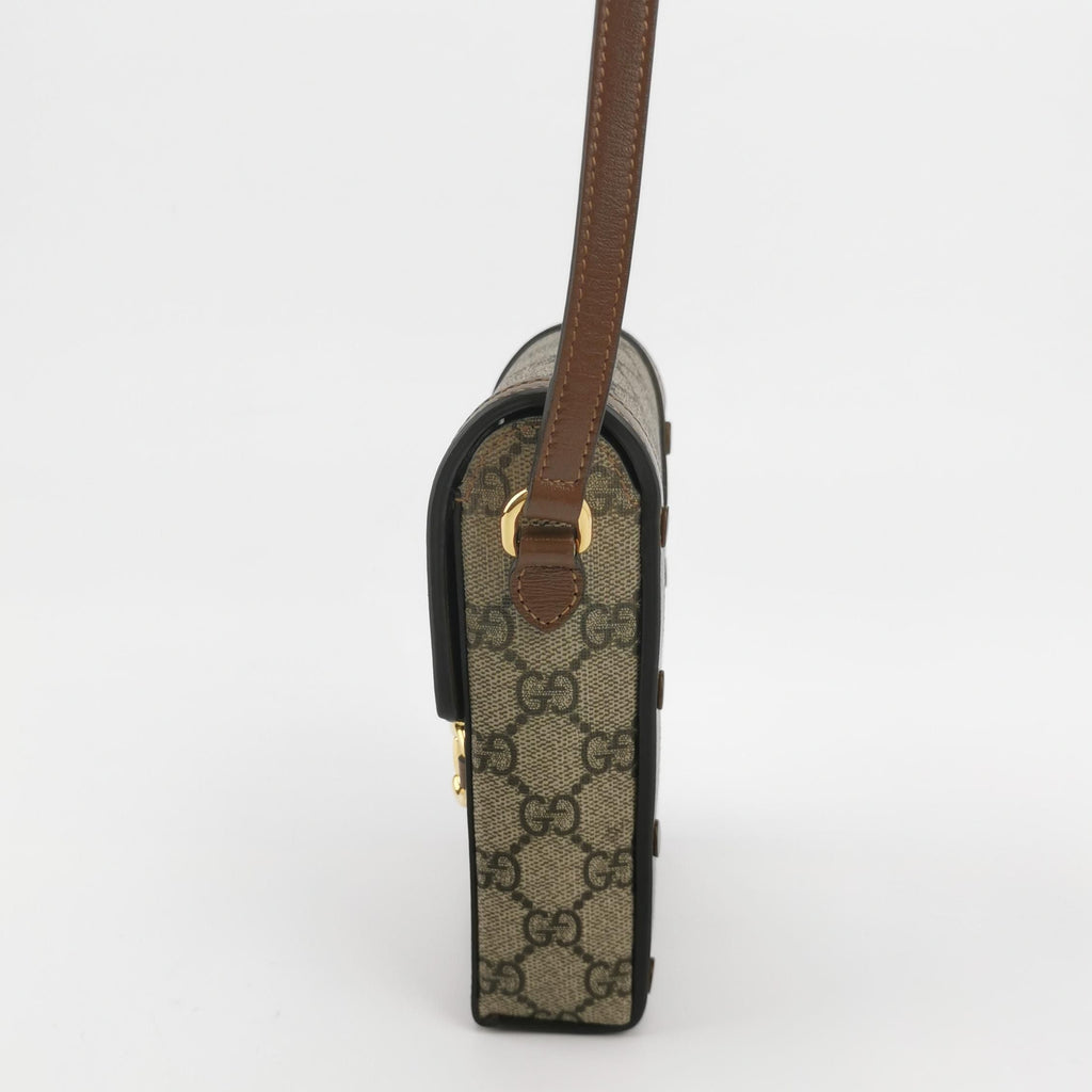 Gucci 1955 Mini GG Canvas Horsebit Phone Crossbody Bag 250401781130179