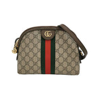 Gucci Ophidia Leather Canvas GG Crossbody Bag 250415781150195