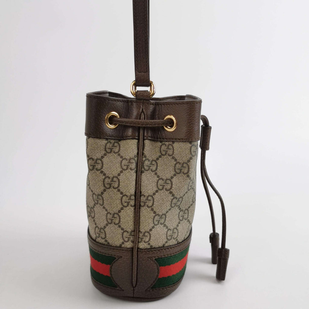 Gucci Ophidia Mini Leather Canvas GG Crossbody Bag 250318781110191