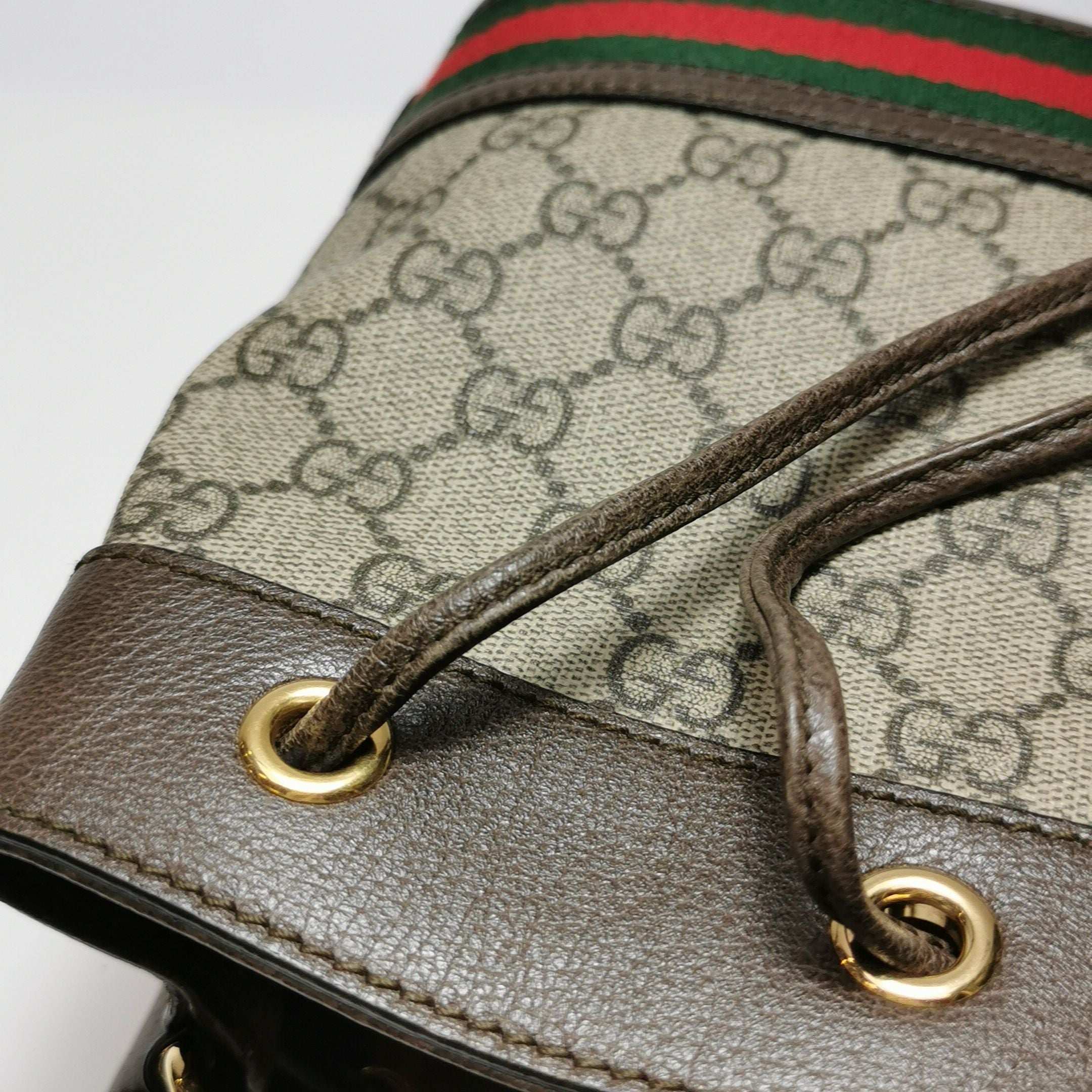 Gucci Ophidia Mini Leather Canvas GG Crossbody Bag 250318781110191