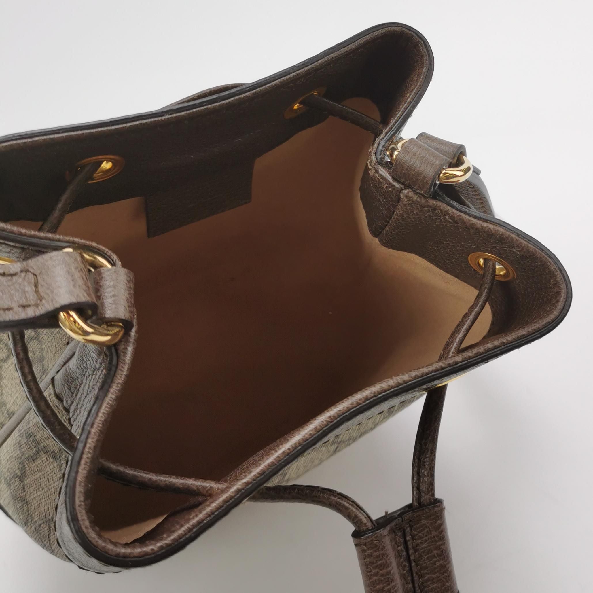 Gucci Ophidia Mini Leather Canvas GG Crossbody Bag 250410781143157