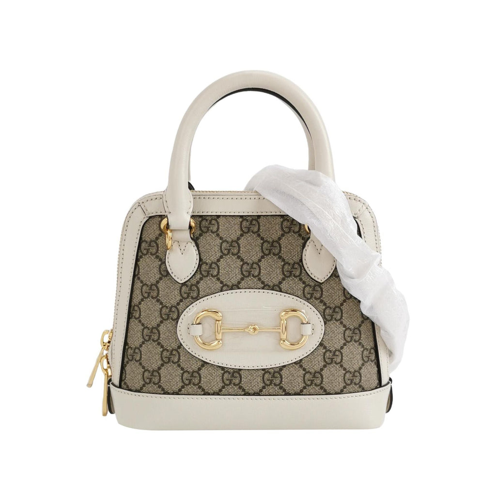 Gucci 1955 Mini GG Canvas Horsebit Shell Bag Crossbody Bag 250409781141551