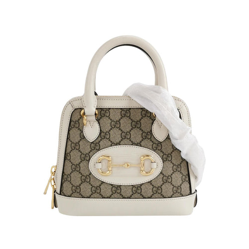 Gucci 1955 Mini GG Canvas Horsebit Shell Bag Crossbody Bag 250409781141551