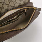 Gucci Ophidia Small Leather Canvas GG Crossbody Bag 047850700656