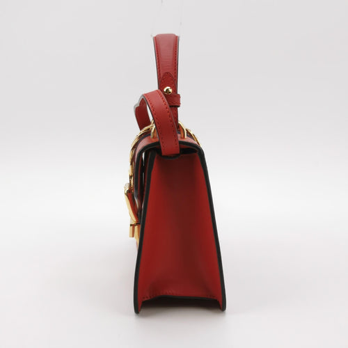 Gucci Sylvie Mini Leather Crossbody Bag with Metal Buckle and Web Strap 250405781135574