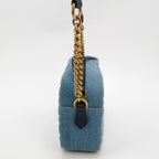 Gucci GG Marmont Small Leather and Denim Double G Crossbody Bag 250328781125294
