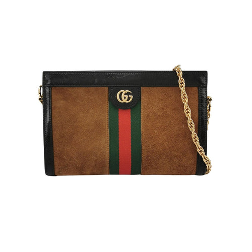 Gucci Ophidia Small Leather Canvas Suede Trim GG Shoulder Bag Crossbody Bag 250325781120768